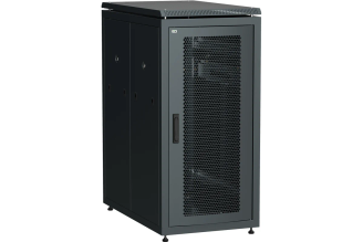 Сетевой шкаф ITK LINEA N 19" 18U 600x1000 мм с перфорированной передней дверью черный LN05-18U61-P