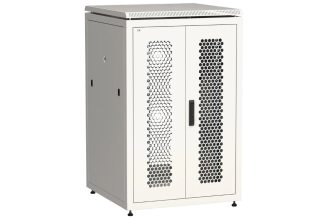 Сетевой шкаф ITK LINEA N 19 дюймов 24U 800х800 мм, перфорированные двери, серый LN35-24U88-2PP