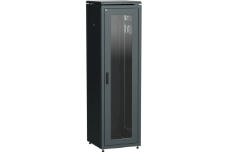 Шкаф сетевой ITK LINEA N 19 38U 600х800 мм черный LN05-38U68-GM со стеклянной передней и металлической задней дверью