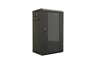 Настенный шкаф Hyperline TDB-15U-GP-RAL9004 10 дюймов 15U 445429