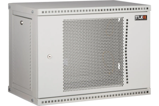 Настенный разборный шкаф TLK 19 12U с перфорированной дверью серый TWI-126045-R-P-GY