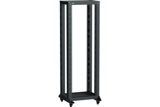 Двухрамная стойка ITK LINEA F LF05-24U66-2RM на роликах, 24U, 600х600 мм, черная