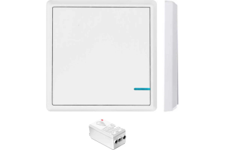 Беспроводной выключатель GRITT Practic 1 клавиша, белый комплект 1 выключатель, 1 радиореле 1000Вт 11101