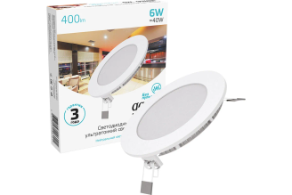 Встраиваемый светильник Gauss Slim 6W 400lm 4000K IP20 круг 939111206