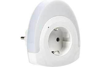 Светильник-ночник IEK 002 овал, розетка 220В LDNN1-002-OV-P-00-S-K01