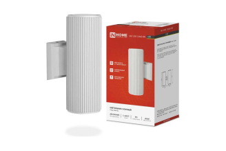 Уличный настенный двусторонний светильник IN HOME НБУ LINE-2xA60-WH GX53 IP65 4690612045054