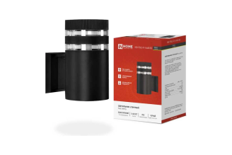 Уличный настенный односторонний светильник IN HOME НБУ POLO-R-1xA60-BL E27 IP65 4690612045061