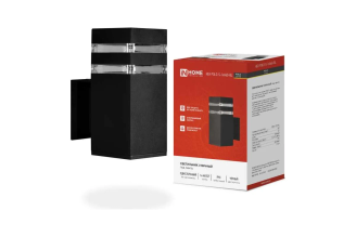 Уличный настенный односторонний светильник IN HOME НБУ POLO-S-1xA60-BL E27 IP65 4690612045078