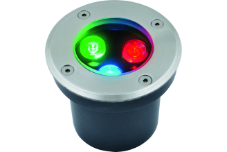Встраиваемый уличный светильник Uniel ULU-B10A-3W/RGB IP67 серый UL-00006818