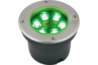 Встраиваемый уличный светильник Uniel ULU-B11A-6W/GREEN IP67 серый UL-00006822