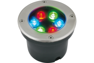 Встраиваемый уличный светильник Uniel ULU-B11A-6W/RGB IP67 серый UL-00006821