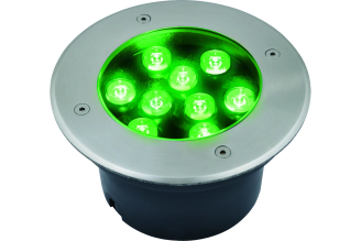 Встраиваемый уличный светильник Uniel ULU-B12A-9W/GREEN IP67 серый UL-00006825