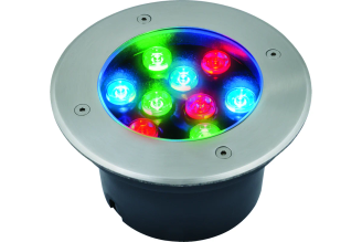 Встраиваемый уличный светильник Uniel ULU-B12A-9W/RGB IP67 серый UL-00006824