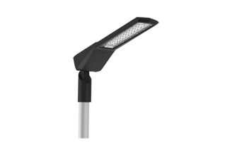 Светодиодный уличный светильник VARTON Levante M Plaza 60 Вт 3000 К, кронштейн 60 мм, RAL9005 черный муар V1-S1-90760-40L34-6606030