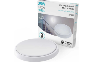 Светильник ЖКХ Gauss HALL круг 25 Вт 1840 лм 4000 К IP40 193411225