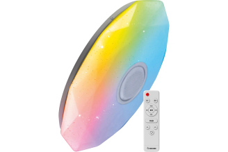 Настенно-потолочный LED светильник КОСМОС DIAMOND-RGB 75 Вт 6000 лм с BT колонкой KSDiamRGBmus75W