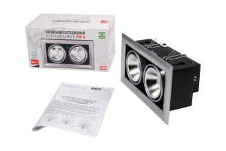 Светодиодный встраиваемый светильник Jazzway PSP-S 312 2х9 Вт 4000К IP40 5027169