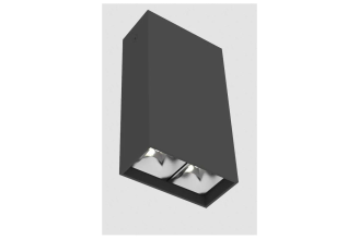 Светодиодный накладной светильник VARTON DL-Box Reflect Multi 1x2 5 Вт 3000 К черный муар RAL9005 оптика 36 DALI V1-R0-90251-20D36-2000530