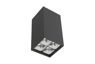Светодиодный светильник VARTON DL-Box Reflect Multi 2x2 накладной 10 Вт 3000 К 80x80x150 мм RAL9005 черный муар 24 арт. V1-R0-90254-20L20-2001030