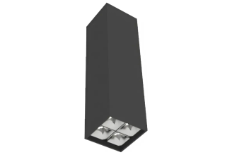 Светодиодный светильник VARTON DL-Box Reflect Multi 2x2 накладной 10 Вт 3000 К 80x80x300 мм RAL9005 черный муар 36 V1-R0-90255-20L36-2001030
