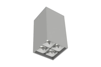 Светодиодный светильник VARTON DL-Box Reflect Multi 2x2 накладной 14 Вт 3000 К 80x80x150 мм RAL7045 серый муар 55 DALI V1-R0-70254-20D55-2001430