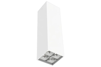 Накладной светодиодный светильник VARTON DL-Box Reflect Multi 2x2 14 Вт 3000 К 80x80x300 мм, белый муар, 55 град DALI, V1-R0-00255-20D55-2001430