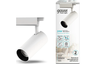 Трековый светильник Gauss Track Lights цилиндр 24 Вт 4000 К, белый, TR070