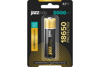 Аккумулятор Jazzway 18650 Li-Ion 3000 мА*ч 3.7 В с защитой 5012073