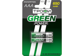 Аккумуляторная батарея Трофи HR03-2BL 650 mAh Б0019499