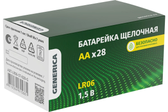 Батарейка щелочная GENERICA alkaline lr06/aa (28шт/бокс) ABT-LR06-ST-B28-G