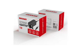 Блок питания REXANT 200-024-5 5 В 15 Вт 3 А, разъем 5.5х2.1