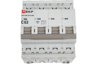 Автоматический выключатель EKF ВА 47-63N 4P 63А (C) 4,5 кА PROXIMA M634463C