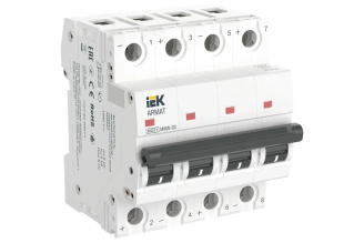 Автоматический выключатель IEK ARMAT M06N-DC 4P K 40 А AR-M06N-4-K040DC
