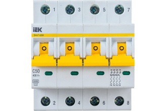 Автоматический выключатель IEK ВА47-60M 4Р 50 А 6 кА C MVA31-4-050-C