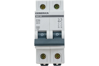 Автоматический выключатель GENERICA ВА47-29 MVA25-2-025-C, 2P, 25 А, C