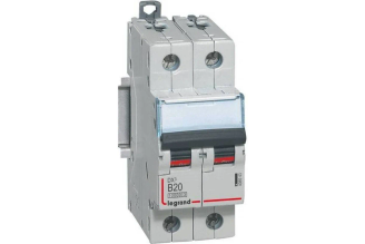 Автоматический выключатель Legrand DX³ 10000 408943, B, 2P, 230/400 В, 20 А