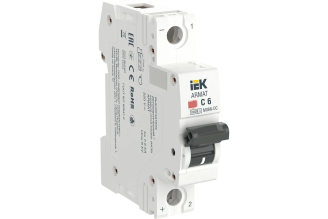 Автоматический выключатель IEK ARMAT M06N-DC 1P C 6 А AR-M06N-1-C006DC
