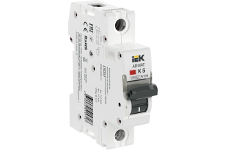 Автоматический выключатель IEK ARMAT m10n 1P 6 А K 7.5 кА AR-M10N-1-K006
