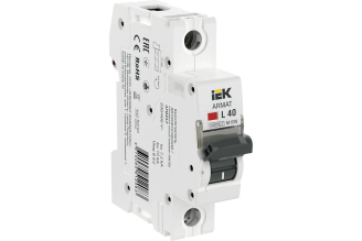 Автоматический выключатель IEK ARMAT m10n 1P 40 А L 7.5 кА AR-M10N-1-L040