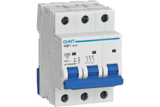Автоматический выключатель CHINT NB1-63H 3P 16 А 10 кА, характеристика D, 179882