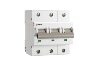 Автоматический выключатель EKF ВА 47-125 PROXIMA 3P 10 А C 15 кА mcb47125-3-10C