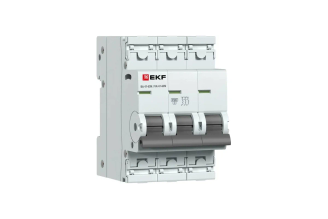 Автоматический выключатель EKF PROXIMA ВА47-63N 3P 6 А D 4,5 кА M634306D