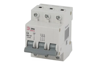 Автоматический выключатель ЭРА SIMPLE ВА47-29 3P 6 А C 4,5 кА Б0039236