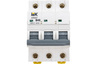 Автоматический выключатель IEK M06N 3P B 40 А AR-M06N-3-B040