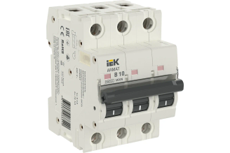 Автоматический выключатель IEK M06N 3P B 8 А AR-M06N-3-B008