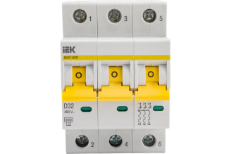 Автоматический выключатель IEK ВА47-60M 3P 32 А 6 кА D MVA31-3-032-D