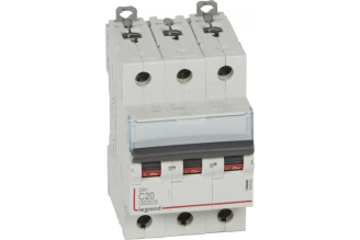 Автоматический выключатель Legrand DX3 407860, тип C, 3P, 20 А, 10 кА