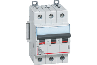 Автоматический выключатель Legrand DX3 408087, тип D, 3P, 10 А, 10 кА