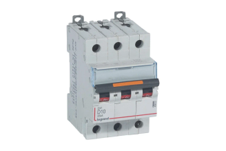 Автоматический выключатель Legrand DX3 409832, 3P, 10 А, D, 25 кА