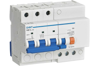 Дифференциальный автомат CHINT NB1L-40 3P C25 100 мА тип АС 6 кА, электромеханический, арт. 198032
